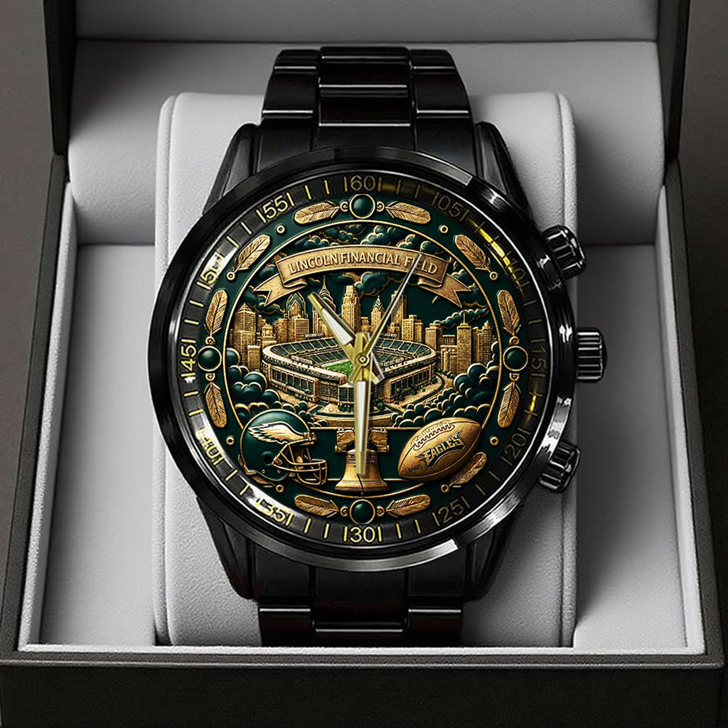 Philadelphia Eagles Black Stainless Steel Watch – TANTN20021