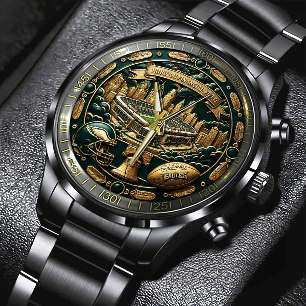 Philadelphia Eagles Black Stainless Steel Watch – TANTN20021