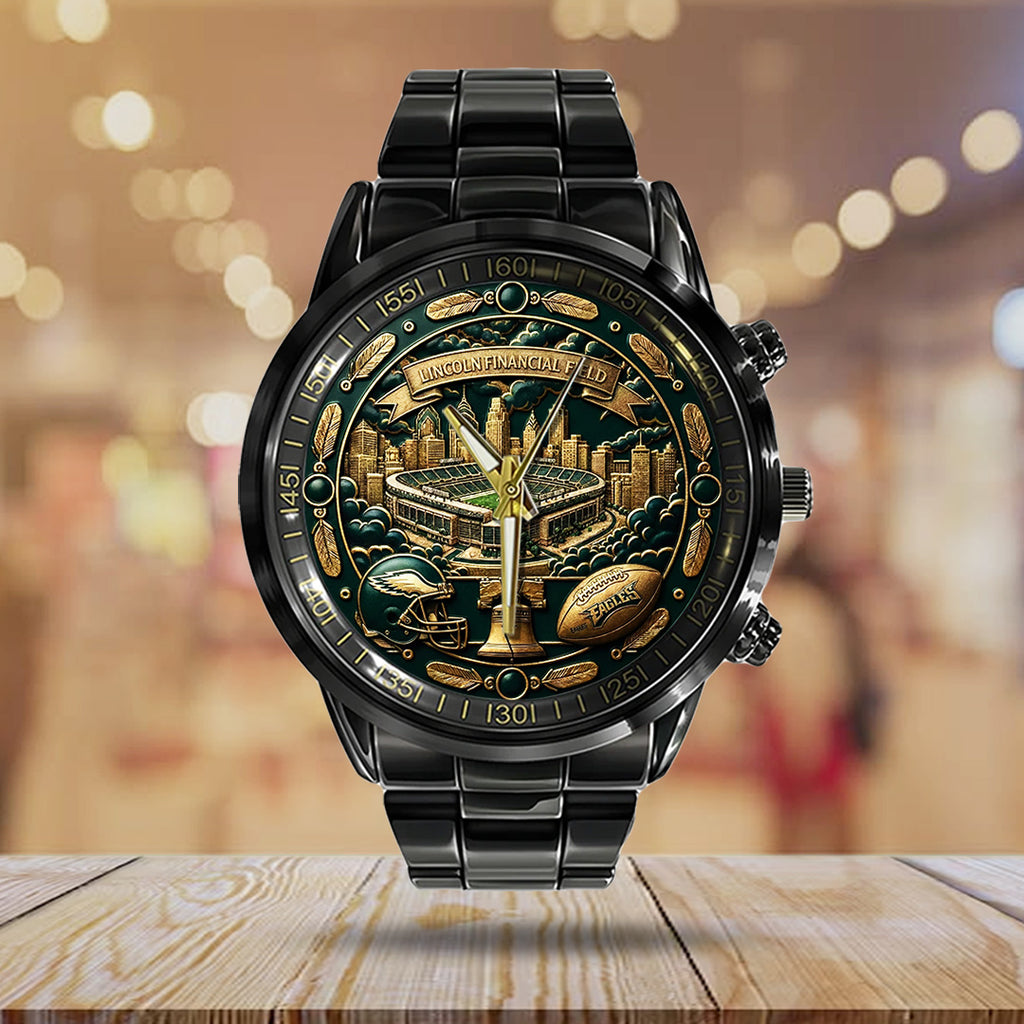 Philadelphia Eagles Black Stainless Steel Watch – TANTN20021