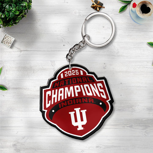 Indiana Hoosiers Football 2025 National Champions Custom Shape 2-sided Keychain – TANTN20150