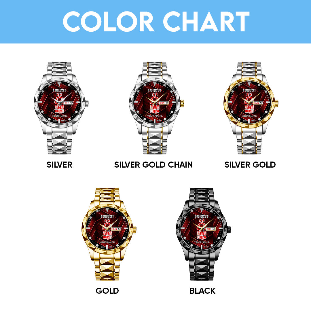 Personalized Nottingham Forest Alloy Luxury Quartz Watch – TANTN20273