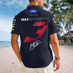 Red Bull Racing x Max Verstappen 2026 Short Sleeve Button-Down Shirt – TANTN20354