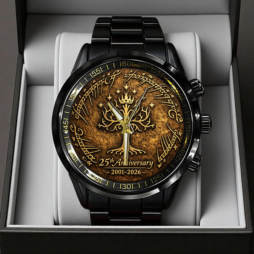The Lord of the Rings 25th Anniversary Black Stainless Steel Watch – TANTN20363