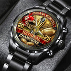 Indiana Hoosiers Football 2025 National Champions Black Stainless Steel Watch – TANTN20498