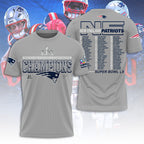 New England Patriots 2025 AFC Champions 3D Apparel – TANTN20616