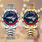 New England Patriots 2025 AFC Champions Alloy Luxury Quartz Watch – TANTN20640