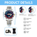 New England Patriots 2025 AFC Champions Alloy Luxury Quartz Watch – TANTN20640