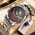 New England Patriots 2025 AFC Champions Alloy Luxury Quartz Watch – TANTN20712