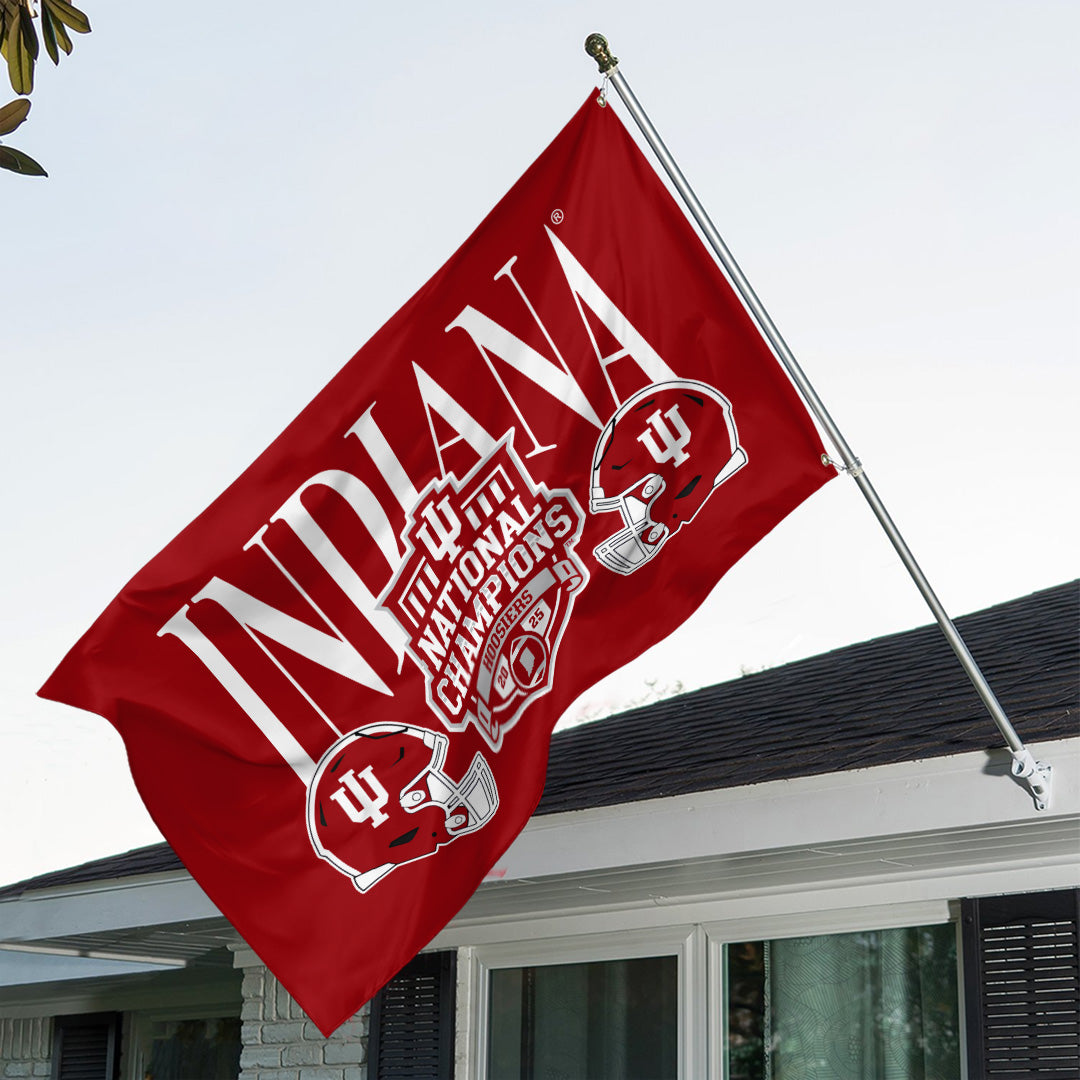 Indiana Hoosiers Football 2025 National Champions 3D Double-side House Flag – TANTN20734