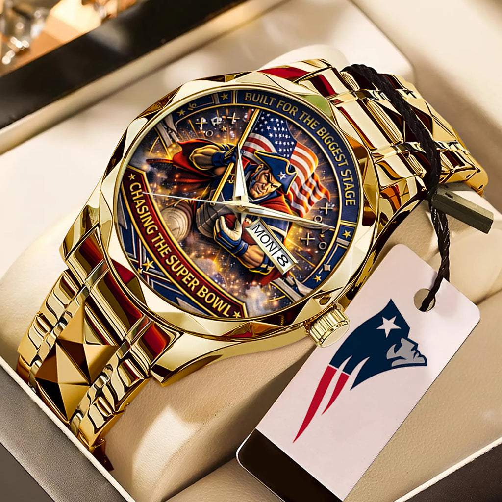 New England Patriots Alloy Luxury Quartz Watch – TANTN20832
