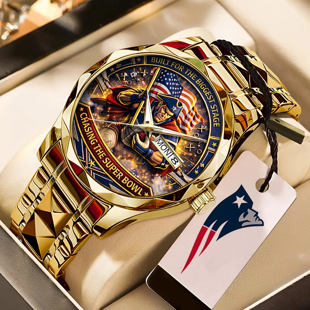 New England Patriots Alloy Luxury Quartz Watch – TANTN20832