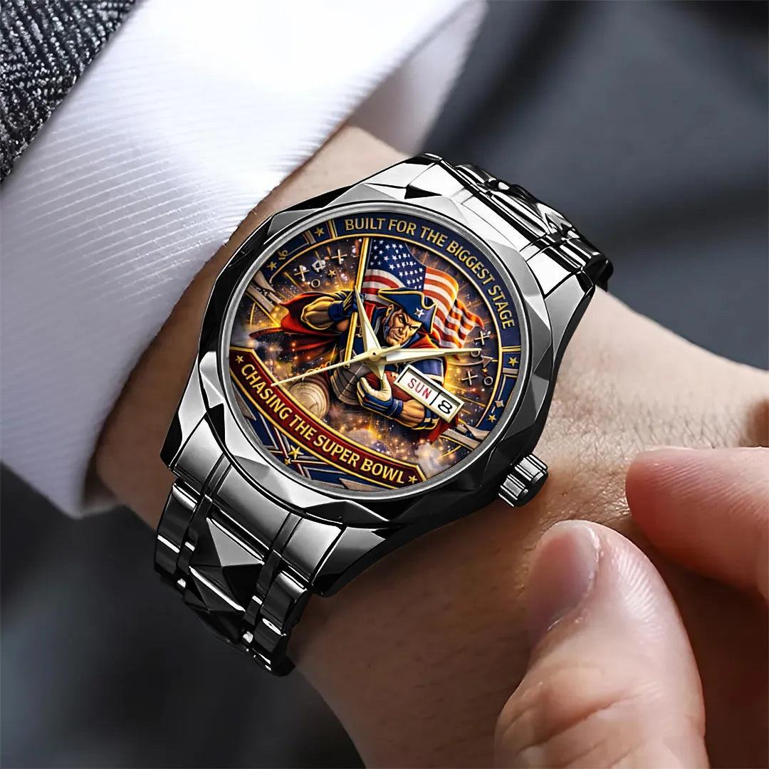 New England Patriots Alloy Luxury Quartz Watch – TANTN20832