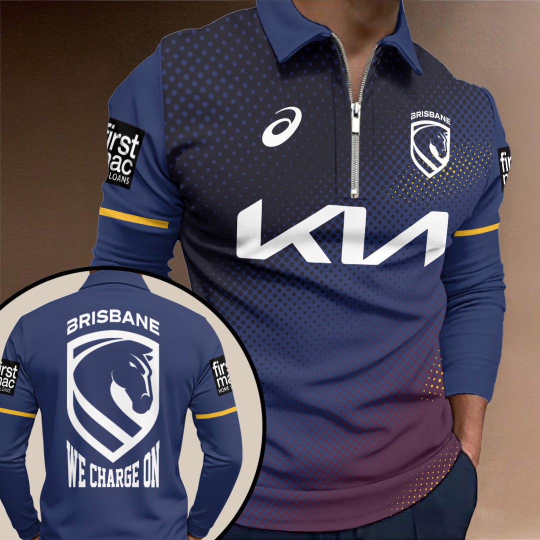 Brisbane Broncos 2026 Zip Polo Shirt – TANTN20873