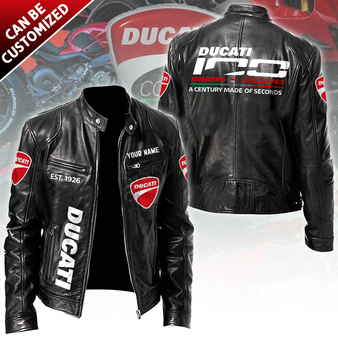 Personalized Ducati Lenovo Team 100th Anniversary 2026 Motorcycle Leather Jacket – TANTN20921
