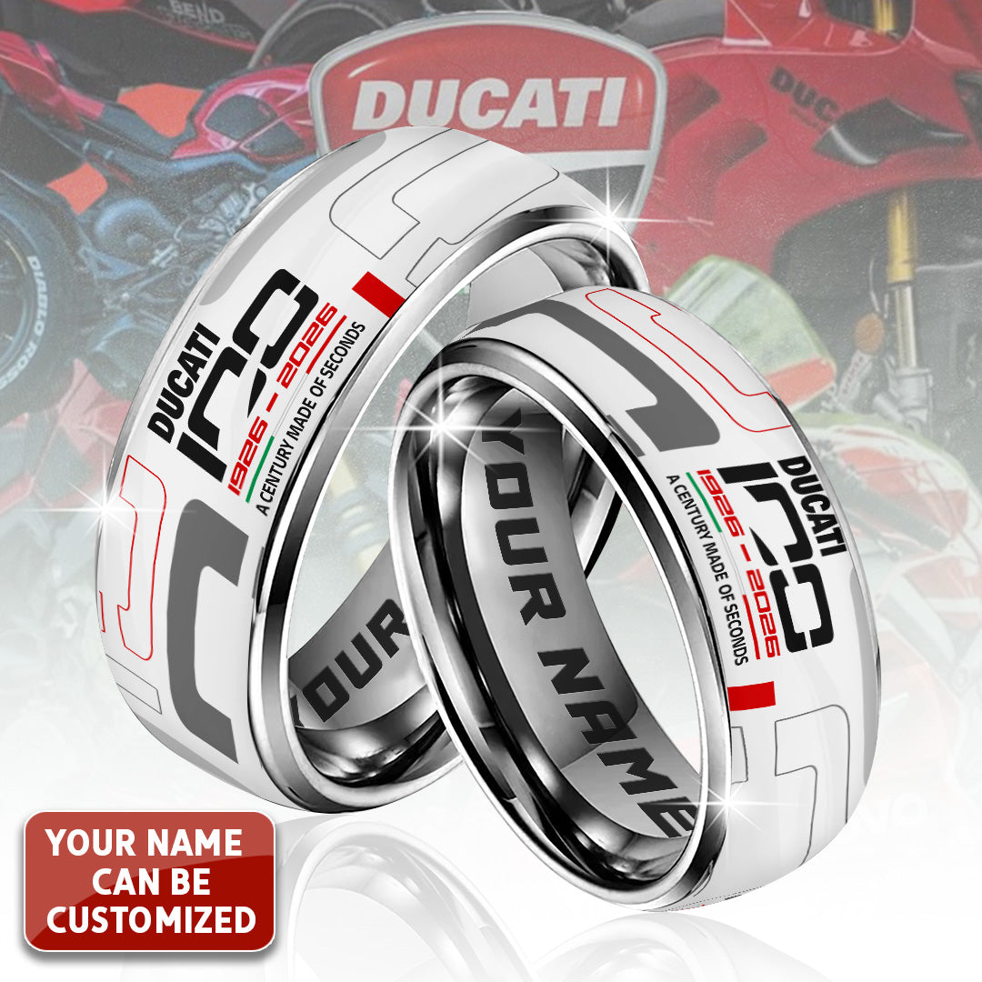 Personalized Ducati Lenovo Team 100th Anniversary 2026 Custom Alloy Ring – TANTN20930