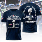 Seattle Seahawks 2025 Super Bowl LX Champions 3D Apparel – TANTN21021