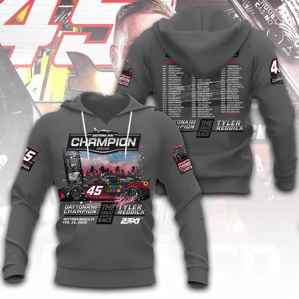 Tyler Reddick 2026 Daytona 500 Champion 3D Apparel – TANTN21129