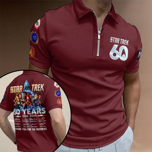 Star Trek 60th Anniversary Zip Polo Shirt – TANTN21159