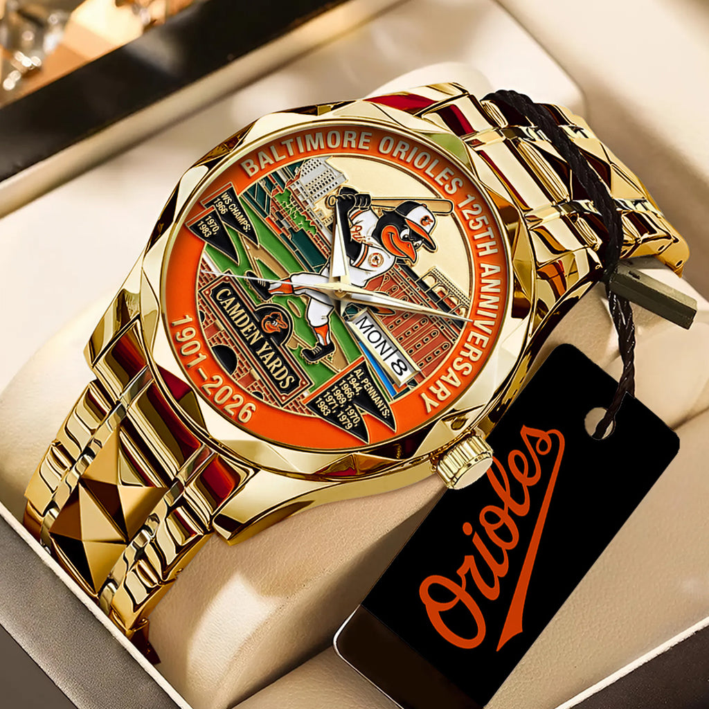 Baltimore Orioles 125th Anniversary 2026 Alloy Luxury Quartz Watch – TANTN21336