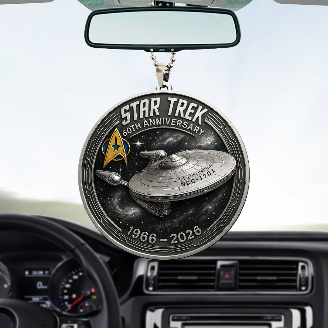 Star Trek 60th Anniversary 2026 Custom shape 2-sided Acrylic Car Ornament – TANTN21360