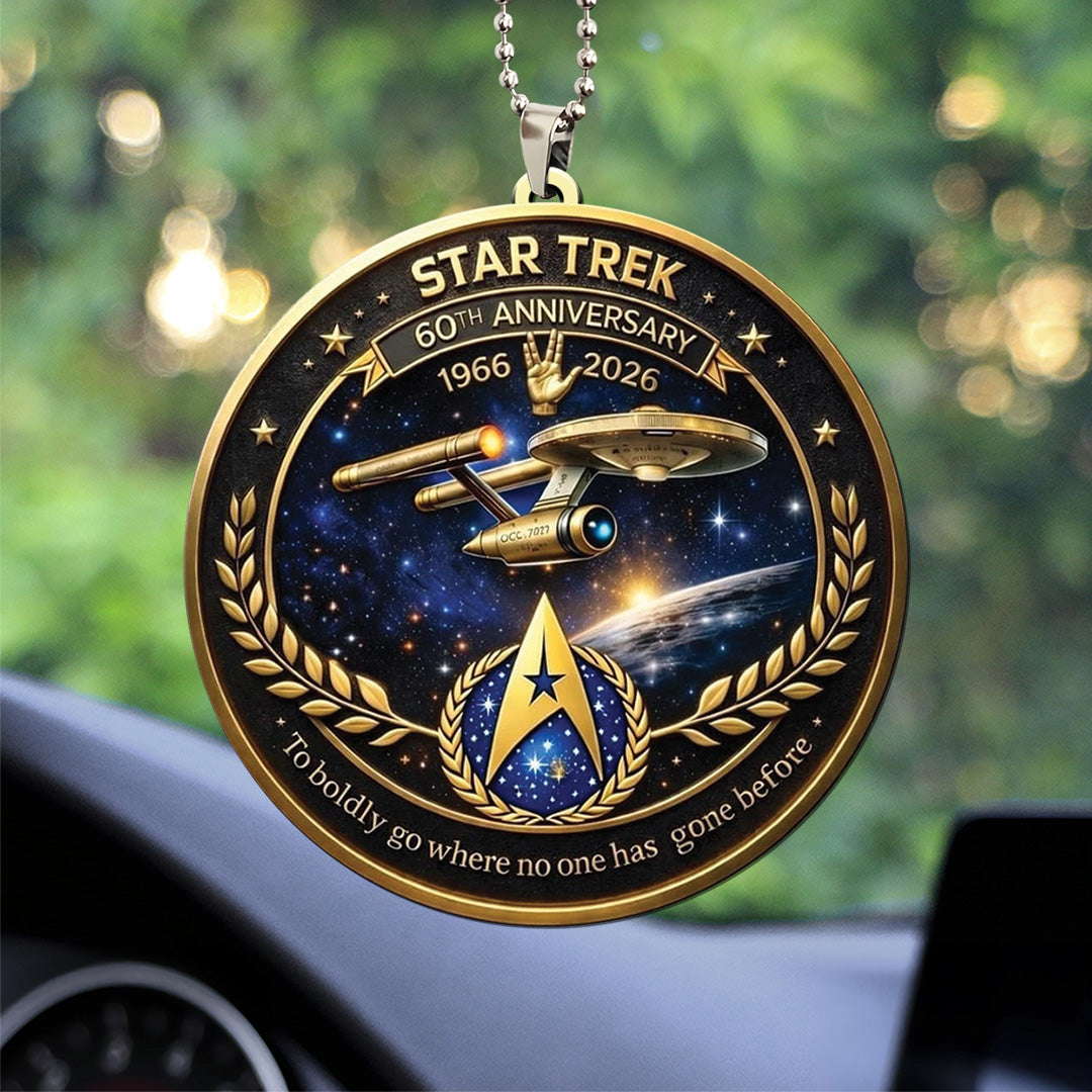 Star Trek 60th Anniversary 2026 Custom shape 2-sided Acrylic Car Ornament – TANTN21361