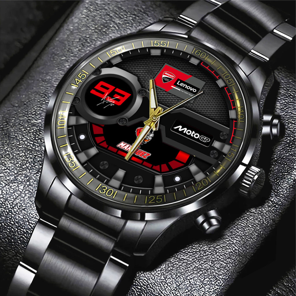 Ducati Lenovo Team x Marc Márquez Black Stainless Steel Watch – TANTN21373