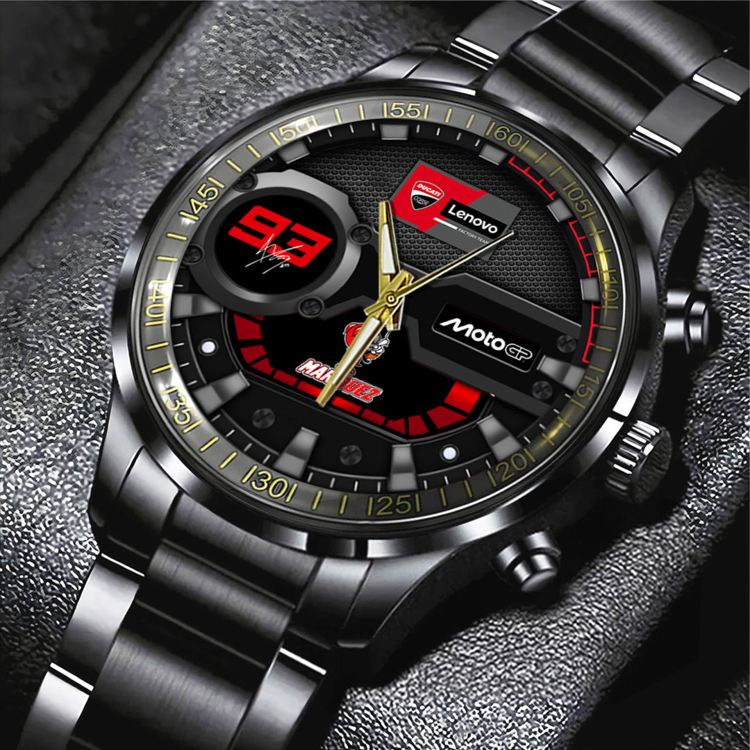Ducati Lenovo Team x Marc Márquez Black Stainless Steel Watch – TANTN21373