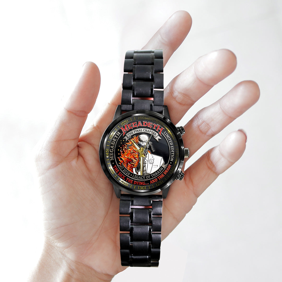 Megadeth Black Stainless Steel Watch – TANTN21458