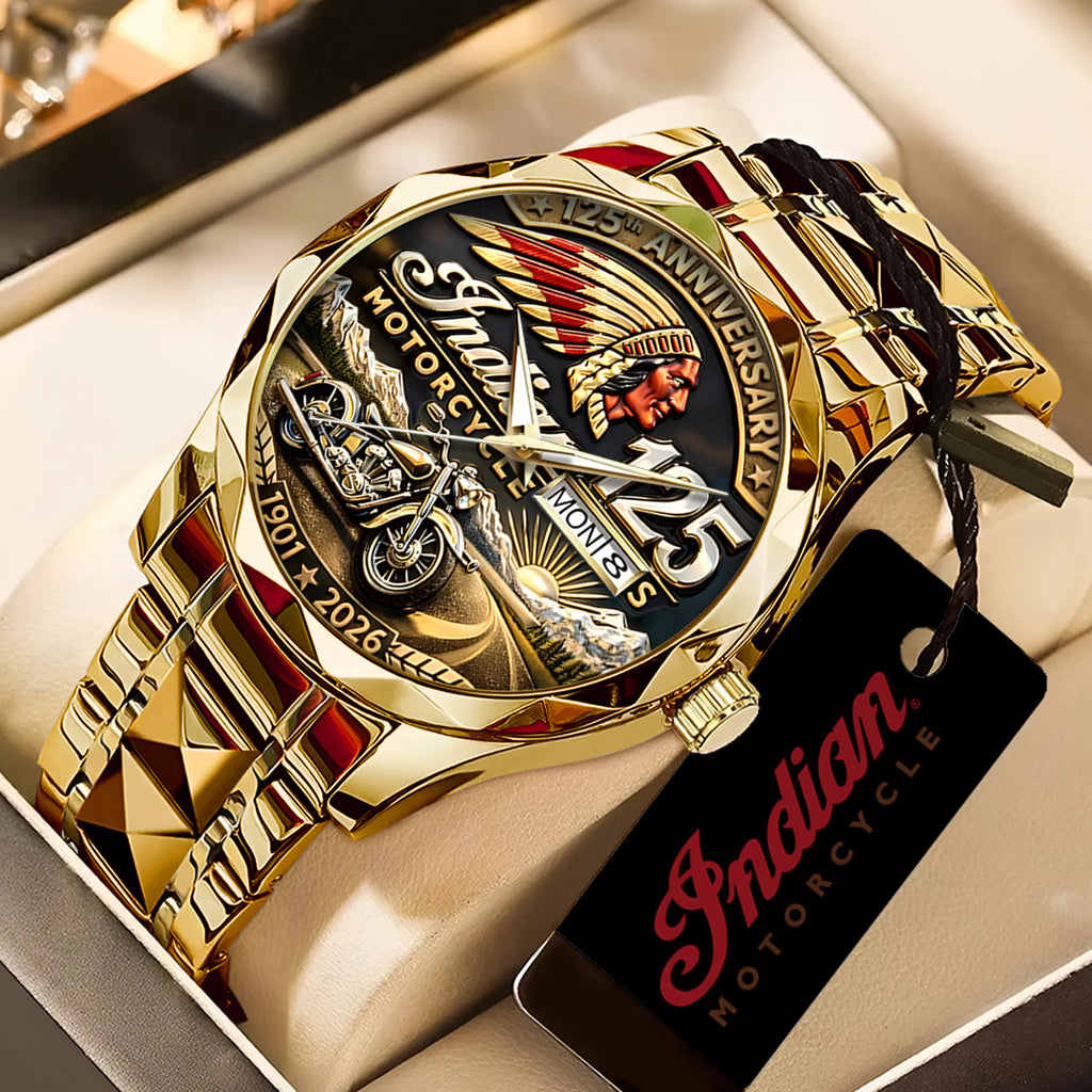 Indian Motorcycle 125th Anniversary Alloy Luxury Quartz Watch – TANTN21653