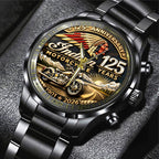 Indian Motorcycle 125th Anniversary Black Stainless Steel Watch – TANTN21654