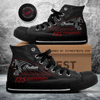 Indian Motorcycle 125th Anniversary High Top Canvas Shoes – TANTN21676