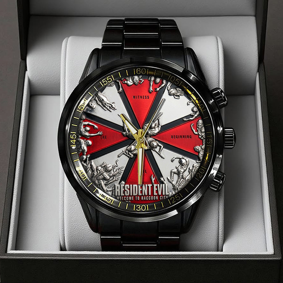 Resident Evil Black Stainless Steel Watch – TANTN21689