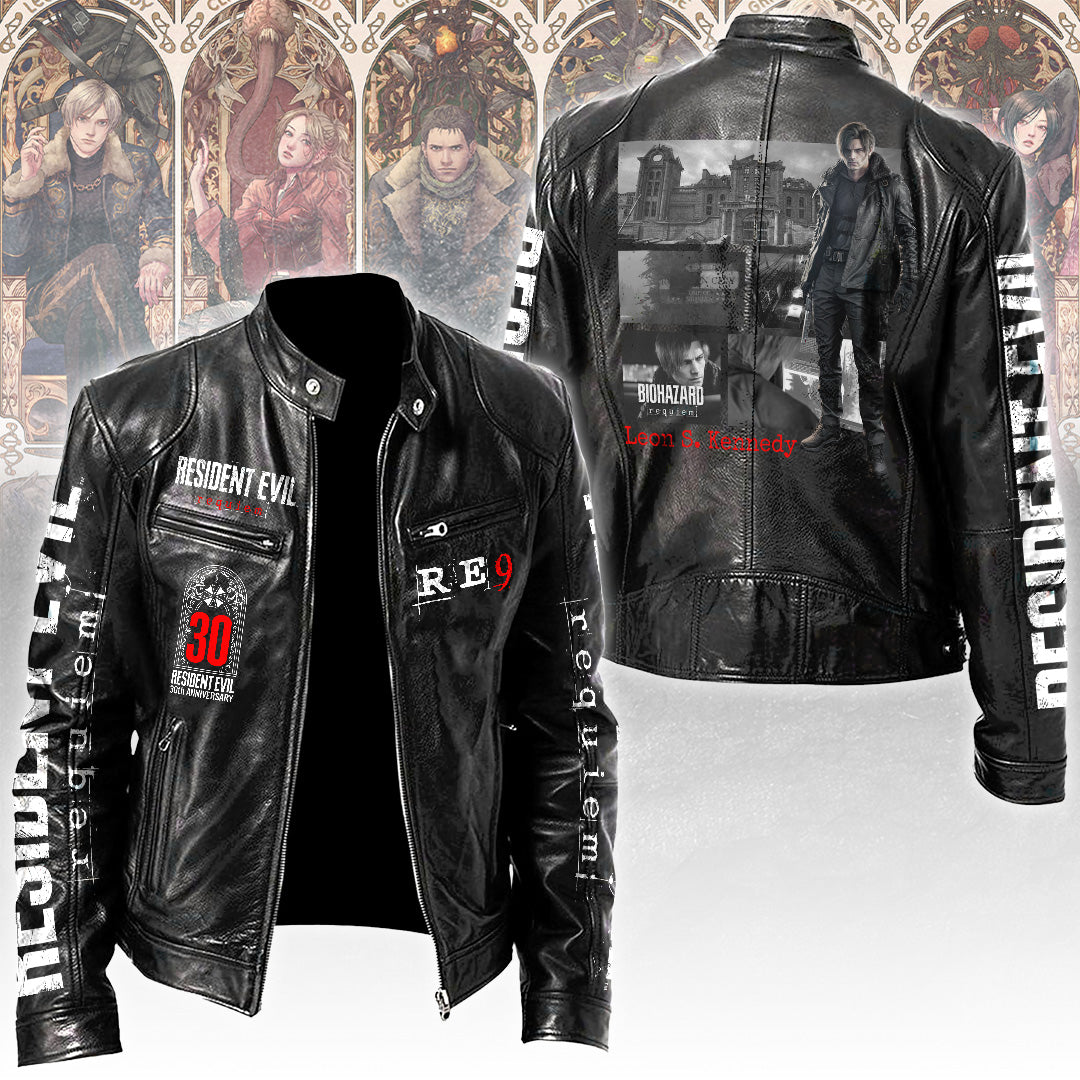 Resident Evil Requiem Motorcycle Leather Jacket – TANTN21755