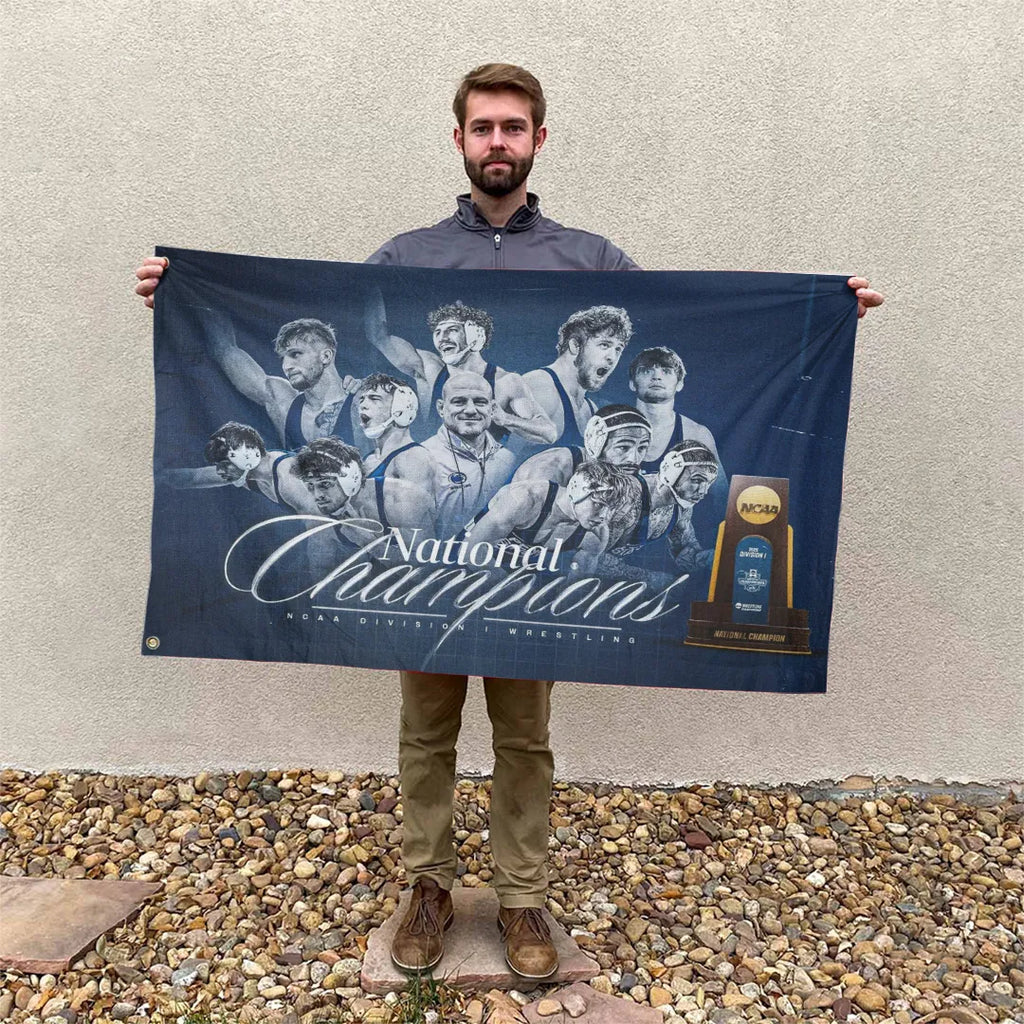 Penn State Nittany Lions Wrestling 2026 National Champions 3D Double-side House Flag – TANTN21932
