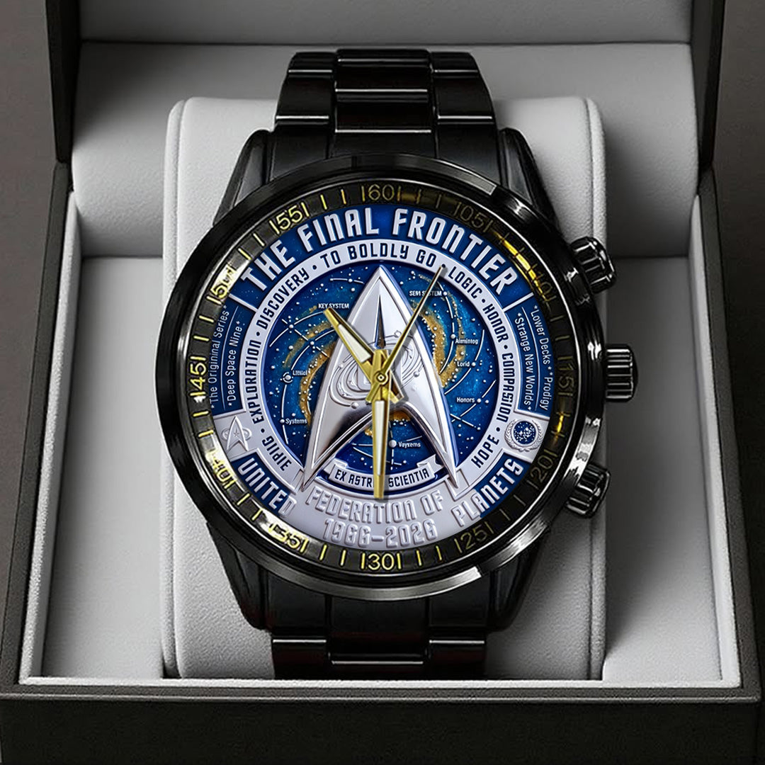 Star Trek 60th Anniversary Black Stainless Steel Watch – TANTN22047
