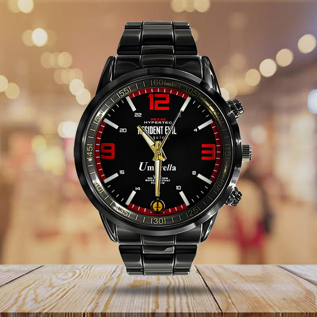 Resident Evil Requiem Black Stainless Steel Watch – TANTN22226