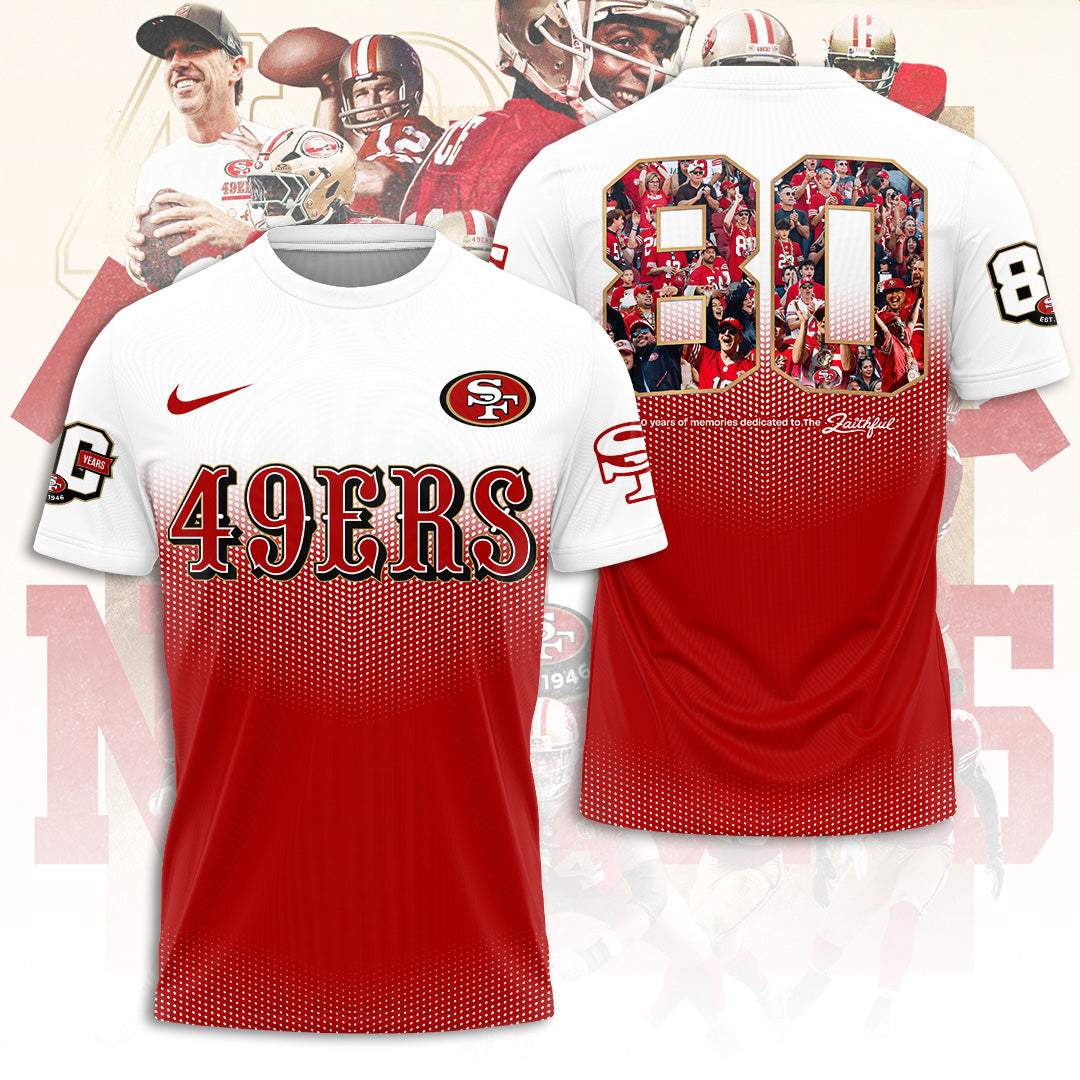 San Francisco 49ers 80th Anniversary 3D Apparel – TANTN22256