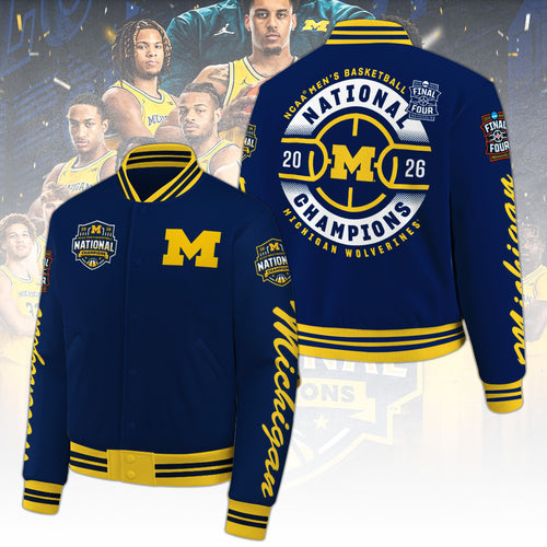 Michigan Wolverines 2026 Men's Basketball National Champions Varsity Jacket – TANTN22304