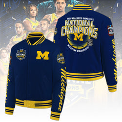 Michigan Wolverines 2026 Men's Basketball National Champions Varsity Jacket – TANTN22305