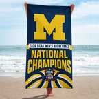 Michigan Wolverines 2026 Men's Basketball National Champions Rectangle Beach Towel – TANTN22337