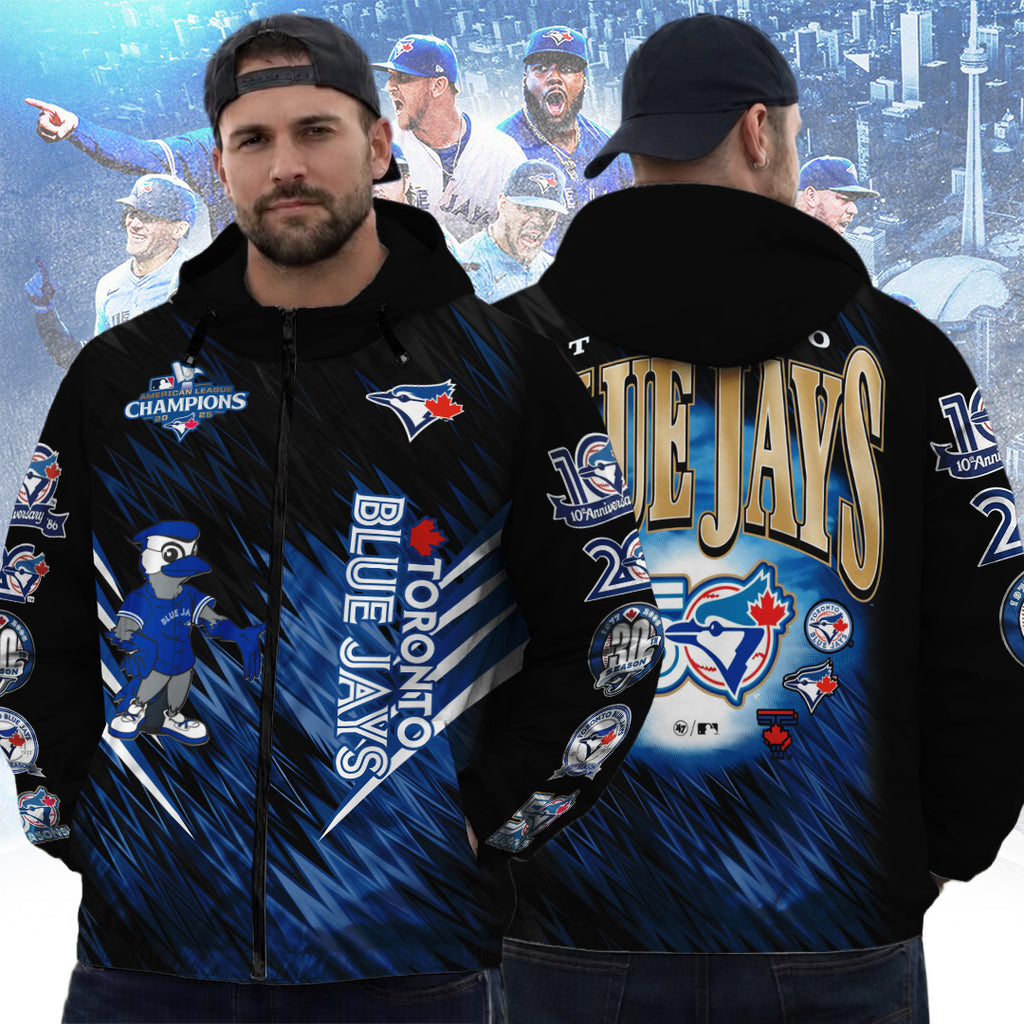 Toronto Blue Jays 50th Anniversary 3D Windbreaker Jacket – TANTN22457