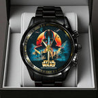 Star Wars 50th Anniversary Black Stainless Steel Watch – TANTN22499