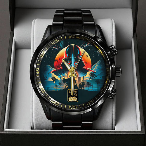 Star Wars 50th Anniversary Black Stainless Steel Watch – TANTN22501