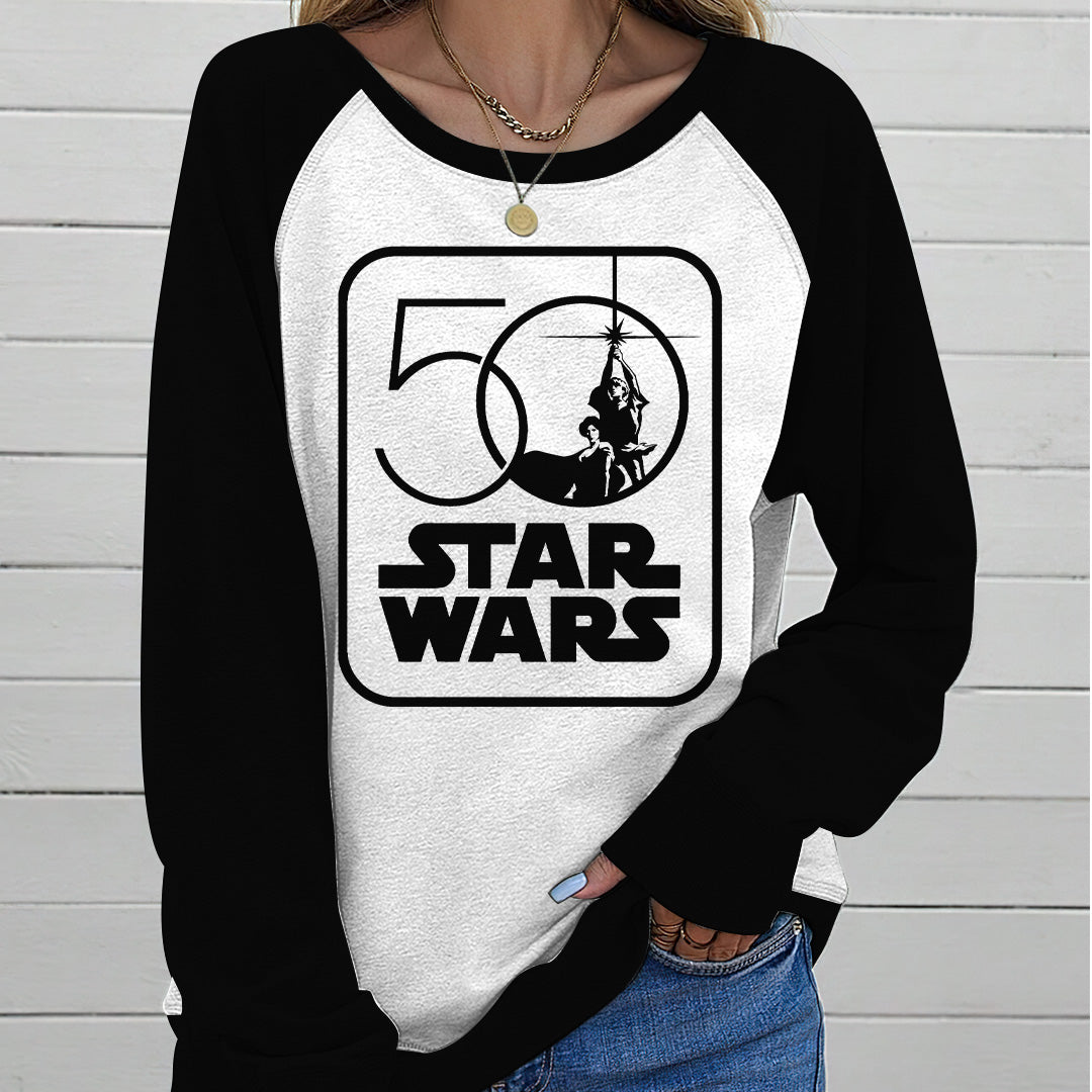 Star Wars Los Angeles 2027 Round Neck Raglan Sleeve Sweatshirt – TANTN22681