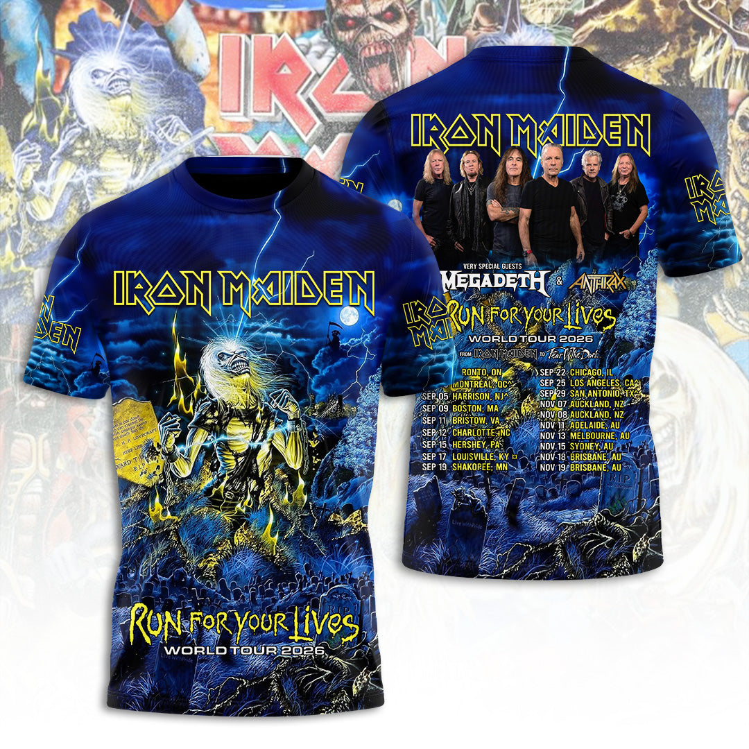Iron Maiden Tour 2026 3D Apparel – TANTN22738