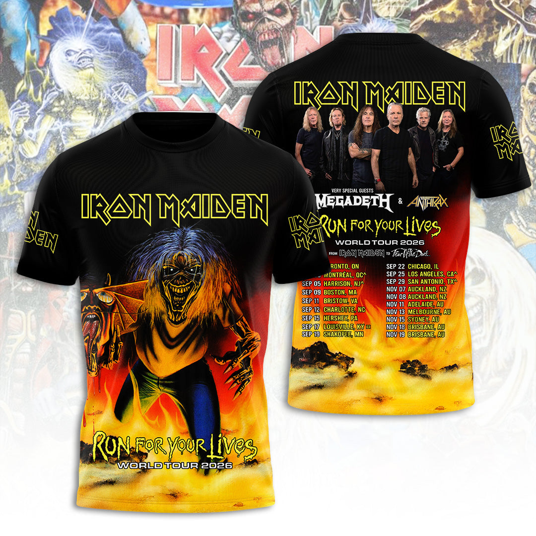 Iron Maiden Tour 2026 3D Apparel – TANTN22740