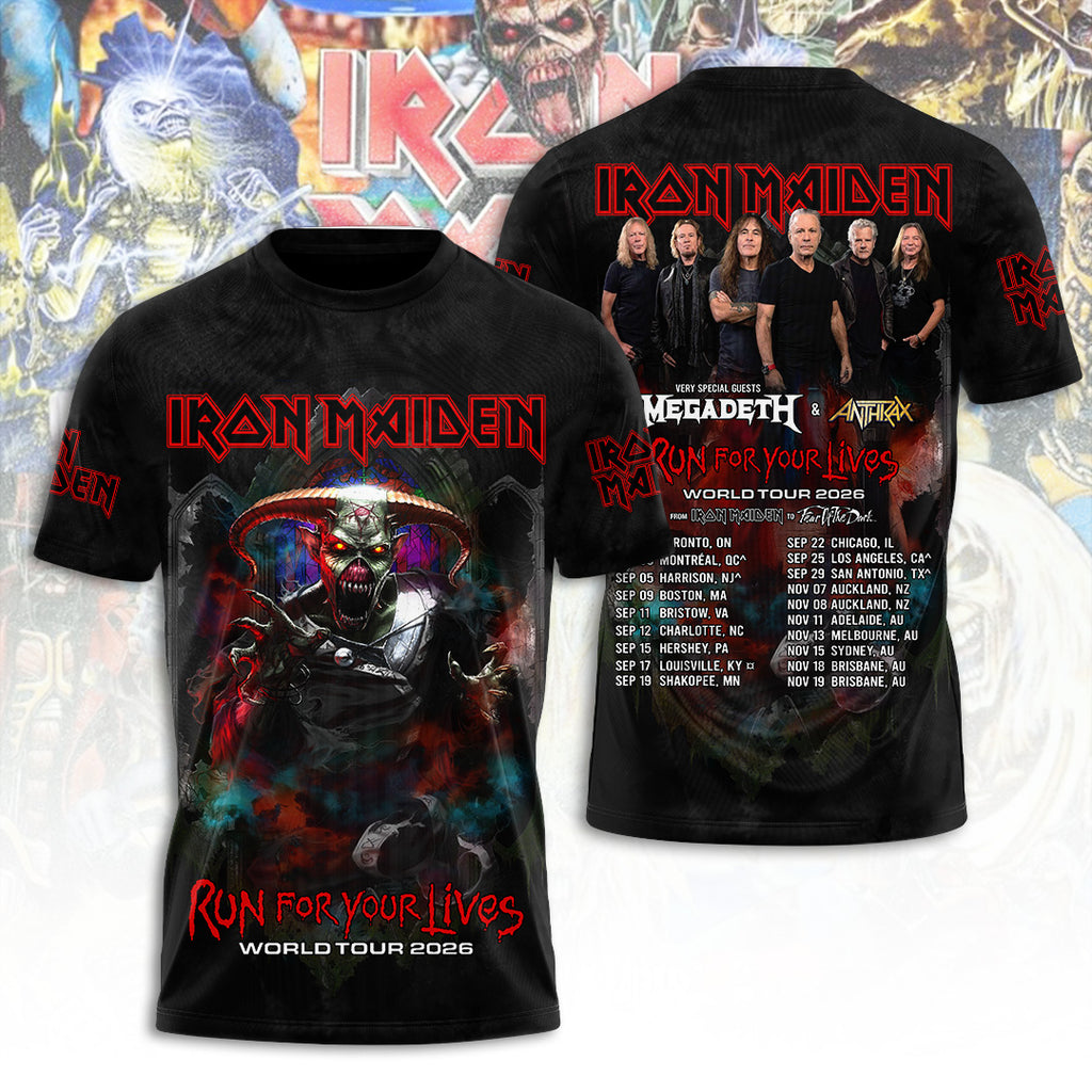 Iron Maiden Tour 2026 3D Apparel – TANTN22794