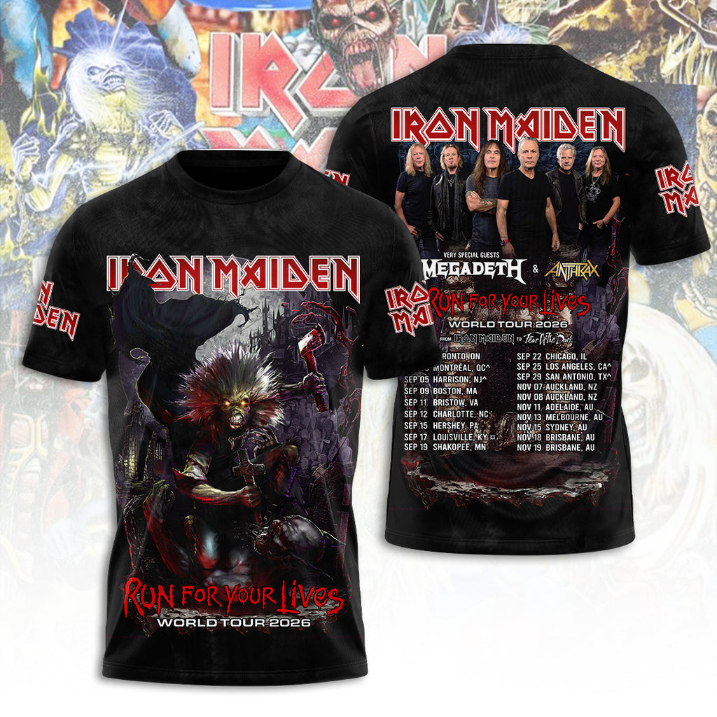 Iron Maiden Tour 2026 3D Apparel – TANTN22796