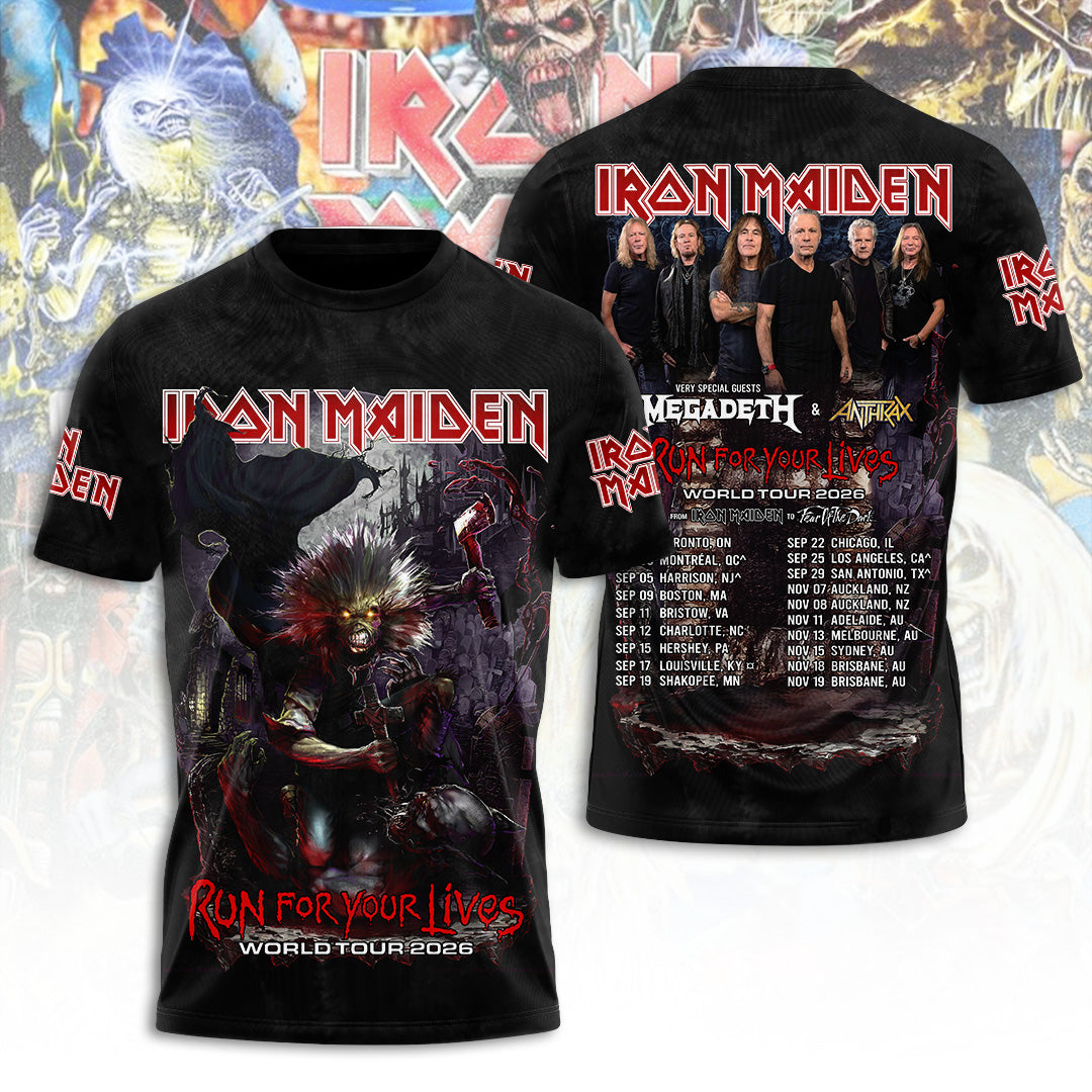 Iron Maiden Tour 2026 3D Apparel – TANTN22796