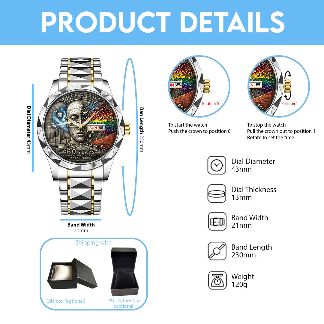 Pink Floyd 60th Anniversary Alloy Luxury Quartz Watch – TANTN22859